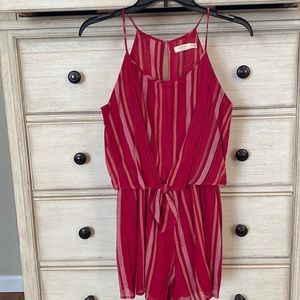 Cute romper with tie front overlay